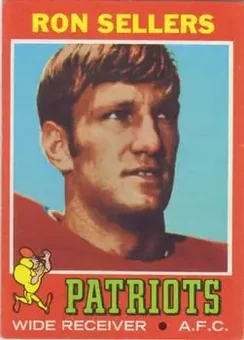 1971 Topps #196 - Ron Sellers - New England Patriots