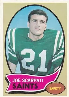 1970 Topps #193 - Joe Scarpati - New Orleans Saints