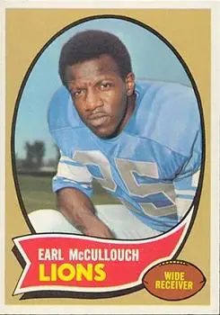 1970 Topps #195 - Earl McCullouch - Detroit Lions - Front 1970 Topps #195 - Earl McCullouch - Detroit Lions - Front