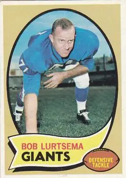1970 Topps #197 - Bob Lurtsema - New York Giants - Front 1970 Topps #197 - Bob Lurtsema - New York Giants - Front