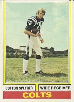 1974 Topps #172 - Cotton Speyrer - Baltimore Colts - Front 1974 Topps #172 - Cotton Speyrer - Baltimore Colts - Front