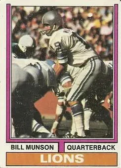1974 Topps #173 - Bill Munson - Detroit Lions