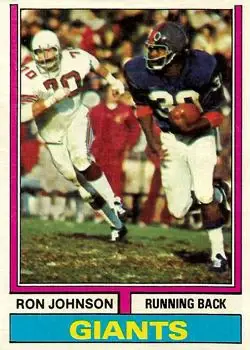 1974 Topps #180 - Ron Johnson - New York Giants - Front