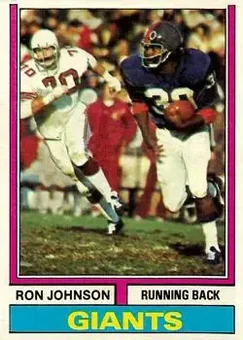 1974 Topps #180 - Ron Johnson - New York Giants