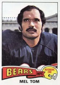 1975 Topps #184 - Mel Tom - Chicago Bears - Front