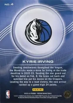 Back of Kyrie Irving