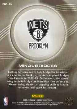 Back of Mikal Bridges