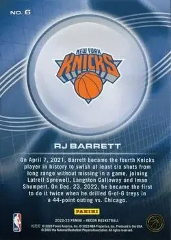 Back of RJ Barrett