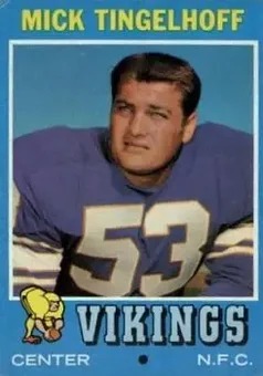 1971 Topps #204 - Mick Tingelhoff - Minnesota Vikings