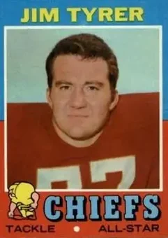 1971 Topps #206 - Jim Tyrer - Kansas City Chiefs