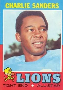 1971 Topps #210 - Charlie Sanders - Detroit Lions - Front