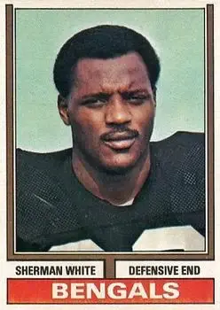1974 Topps #184 - Sherman White - Cincinnati Bengals