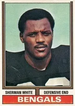 1974 Topps #184 - Sherman White - Cincinnati Bengals