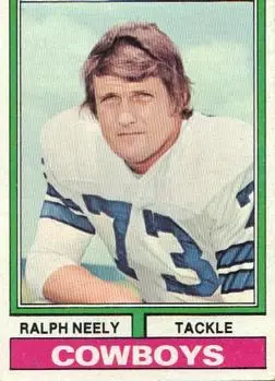 1974 Topps #187 - Ralph Neely - Dallas Cowboys - Front