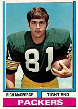 1974 Topps #188 - Rich McGeorge - Green Bay Packers