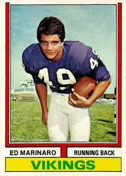 1974 Topps #189 - Ed Marinaro - Minnesota Vikings