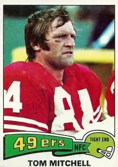 1975 Topps #195 - Tom Mitchell - San Francisco 49ers