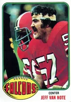 1976 Topps #164 - Jeff Van Note - Atlanta Falcons