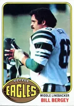 1976 Topps #165 - Bill Bergey - Philadelphia Eagles