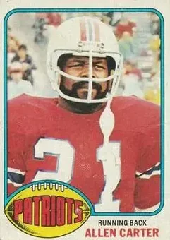 1976 Topps #166 - Allen Carter - New England Patriots