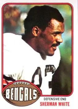1976 Topps #168 - Sherman White - Cincinnati Bengals - Front