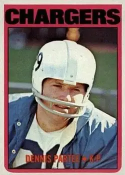 1972 Topps #163 - Dennis Partee - San Diego Chargers