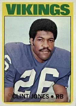 1972 Topps #166 - Clint Jones - Minnesota Vikings 1972 Topps #166 - Clint Jones - Minnesota Vikings