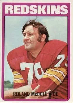 1972 Topps #168 - Roland McDole - Washington Redskins - Front