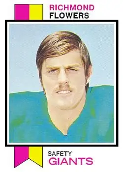 1973 Topps #166 - Richmond Flowers - New York Giants - Front 1973 Topps #166 - Richmond Flowers - New York Giants - Front