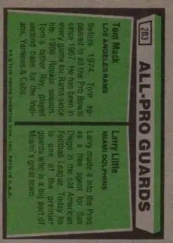 1975 Topps #203 - Card #203 - Back 1975 Topps #203 - Card #203 - Back