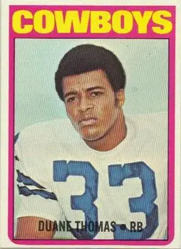 1972 Topps #180 - Duane Thomas - Dallas Cowboys - Front