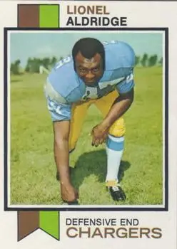 1973 Topps #174 - Lionel Aldridge - San Diego Chargers - Front 1973 Topps #174 - Lionel Aldridge - San Diego Chargers - Front