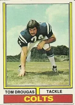 1974 Topps #197 - Tom Drougas - Baltimore Colts