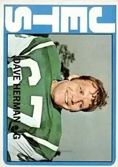 1972 Topps #182 - Dave Herman - New York Jets