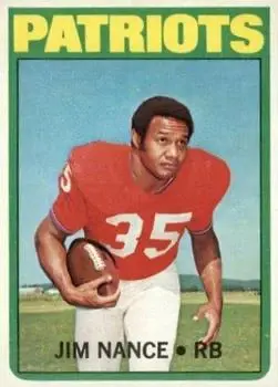 1972 Topps #183 - Jim Nance - New England Patriots - Front 1972 Topps #183 - Jim Nance - New England Patriots - Front