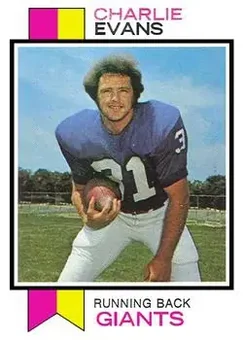 1973 Topps #184 - Charlie Evans - New York Giants