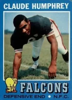 1971 Topps #218 - Claude Humphrey - Atlanta Falcons