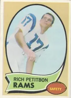 1970 Topps #203 - Richie Petitbon - Los Angeles Rams