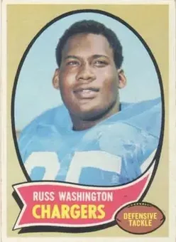 1970 Topps #206 - Russ Washington - San Diego Chargers
