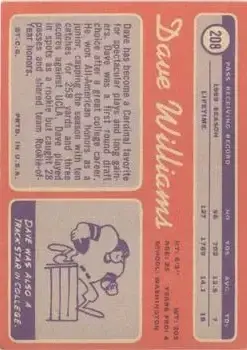 1970 Topps #208 - Dave Williams - St. Louis Cardinals