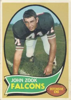 1970 Topps #209 - John Zook - Atlanta Falcons