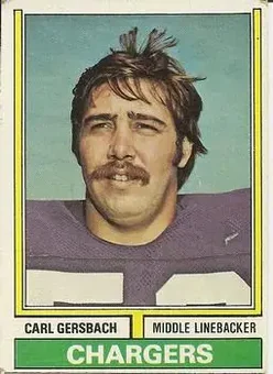 1974 Topps #202 - Carl Gersbach - San Diego Chargers