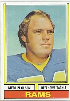 1974 Topps #205 - Merlin Olsen - Los Angeles Rams