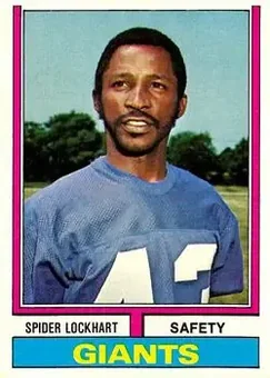 1974 Topps #206 - Spider Lockhart - New York Giants 1974 Topps #206 - Spider Lockhart - New York Giants