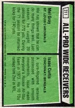 1975 Topps #211 - Card #211 - Back