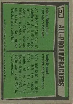 1975 Topps #219 - Card #219 - Back 1975 Topps #219 - Card #219 - Back