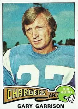 1975 Topps #230 - Gary Garrison - San Diego Chargers