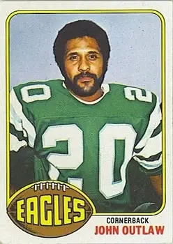 1976 Topps #181 - John Outlaw - Philadelphia Eagles