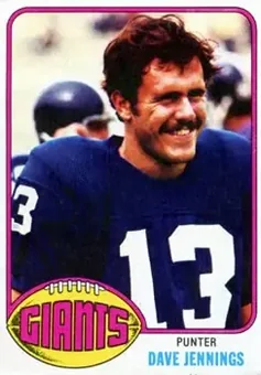 1976 Topps #183 - Dave Jennings - New York Giants