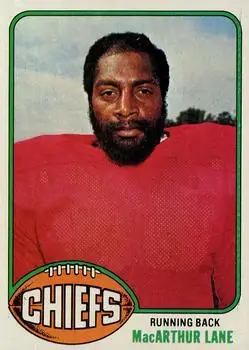 1976 Topps #184 - MacArthur Lane - Kansas City Chiefs